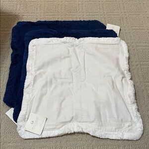 3 pack of Pottery Barn linen cotton fringe pillow cases NWT
18in x 18in